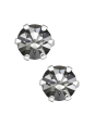 Puces d'Oreilles Rondes 5 mm en Argent avec Cristaux