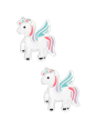 Unicorn Children's Sterling Silver Ear Studs with Epoxy