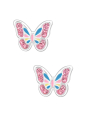 Pendientes de Botón Mariposa para Niñas de Plata Esterlina con Cristal y Resina Epoxi