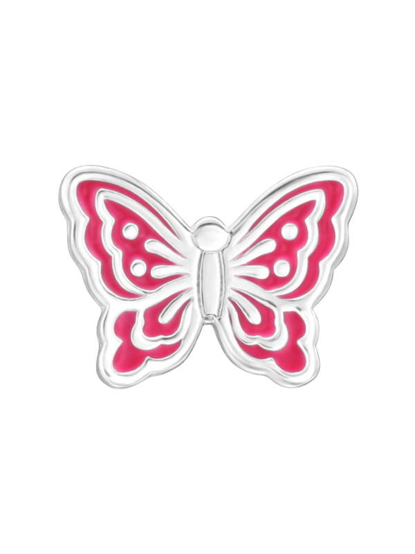 Butterfly Children's Sterling Silver Premium Kid Ear Studs with Epoxy