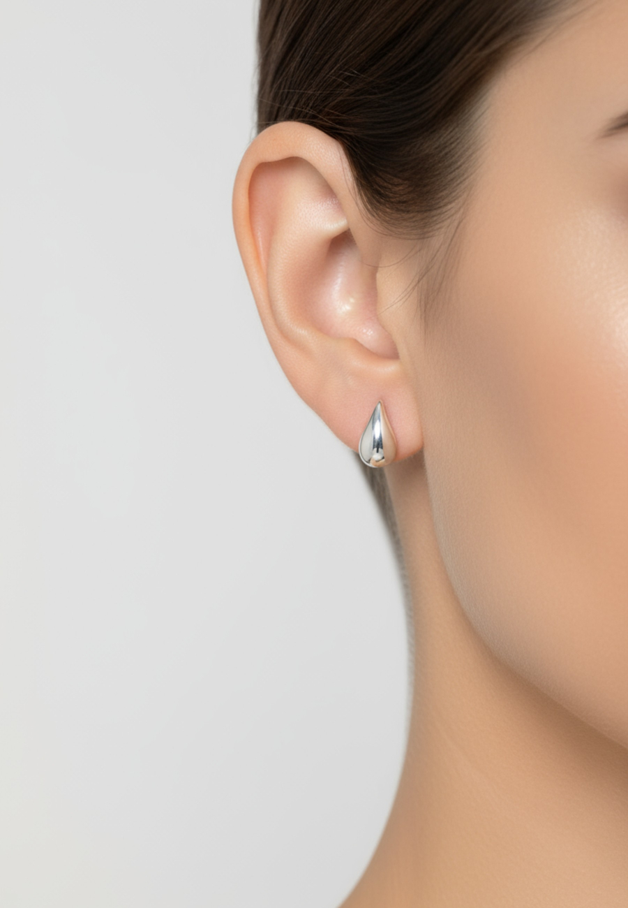 Ohrstecker Tropfenform aus Sterling Silber