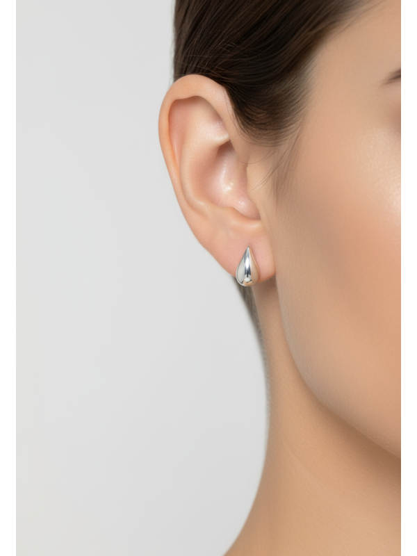 Ohrstecker Tropfenform aus Sterling Silber