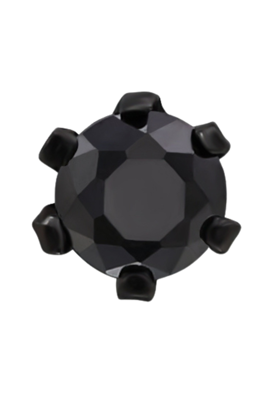 Round 3mm Stainless Steel Ear Studs with Cubic Zirconia