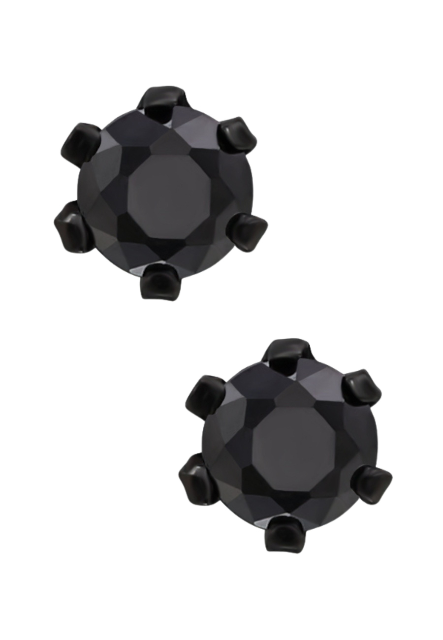 Round 3mm Stainless Steel Ear Studs with Cubic Zirconia