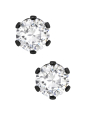 Round 4mm Stainless Steel Ear Studs with Cubic Zirconia
