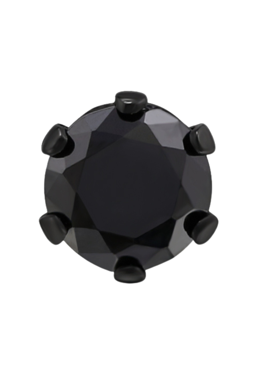 Round 4mm Stainless Steel Ear Studs with Cubic Zirconia