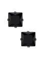 Square 6mm Stainless Steel Ear Studs with Cubic Zirconia
