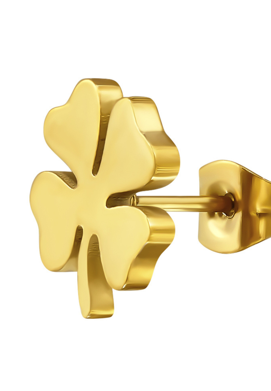 Ohrstecker Kleeblatt aus Edelstahl
