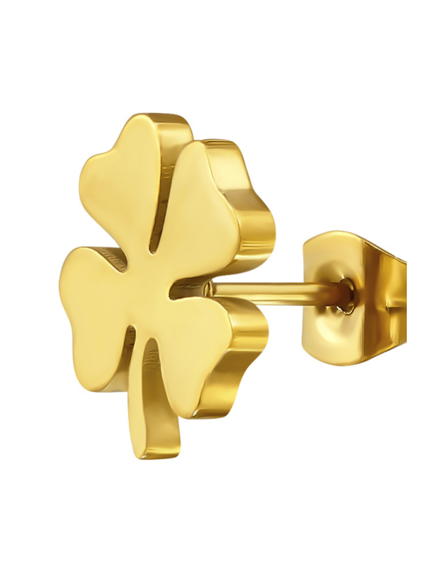 Clover Stainless Steel Ear Studs
