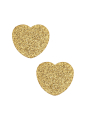 Textured Heart Stainless Steel Ear Studs