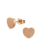 Textured Heart Stainless Steel Ear Studs