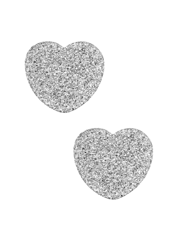 Pendientes de Botón de Corazón Texturizado de Acero Inoxidable