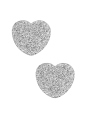Textured Heart Stainless Steel Ear Studs