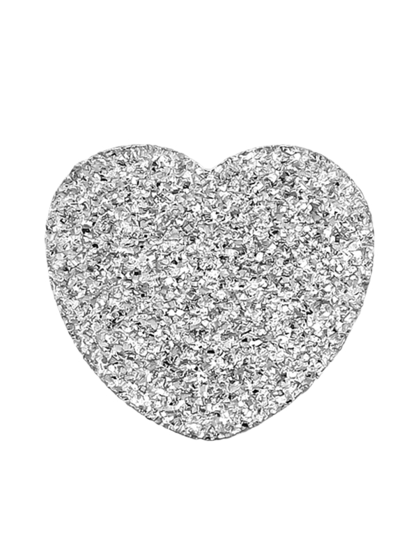 Textured Heart Stainless Steel Ear Studs