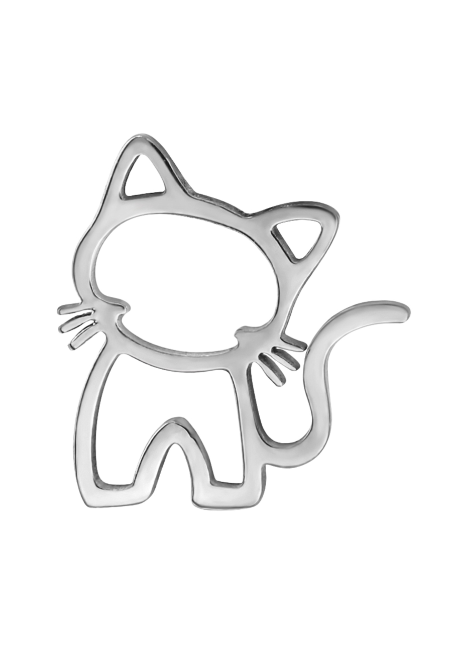 Katzen-Ohrstecker aus Edelstahl