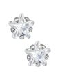 Puces d'Oreilles Étoile 4 mm en Acier Inoxydable avec Zircone Cubique