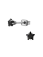 4mm Star Stainless Steel Ear Studs with Cubic Zirconia