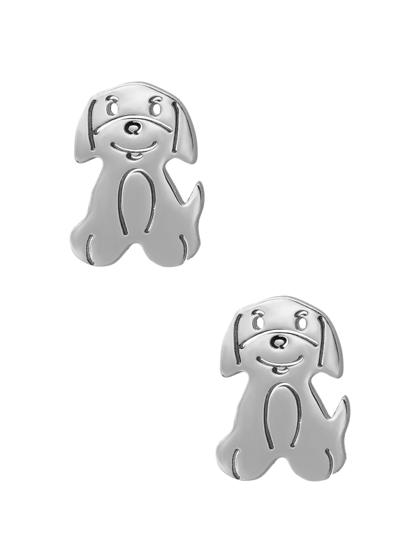 Puppy Dog Stainless Steel Ear Studs