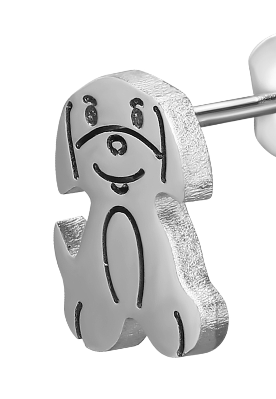 Puces d'Oreilles Chiot en Acier Inoxydable