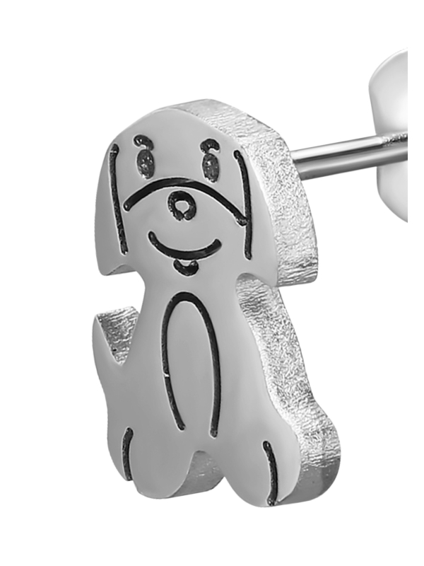 Puppy Dog Stainless Steel Ear Studs