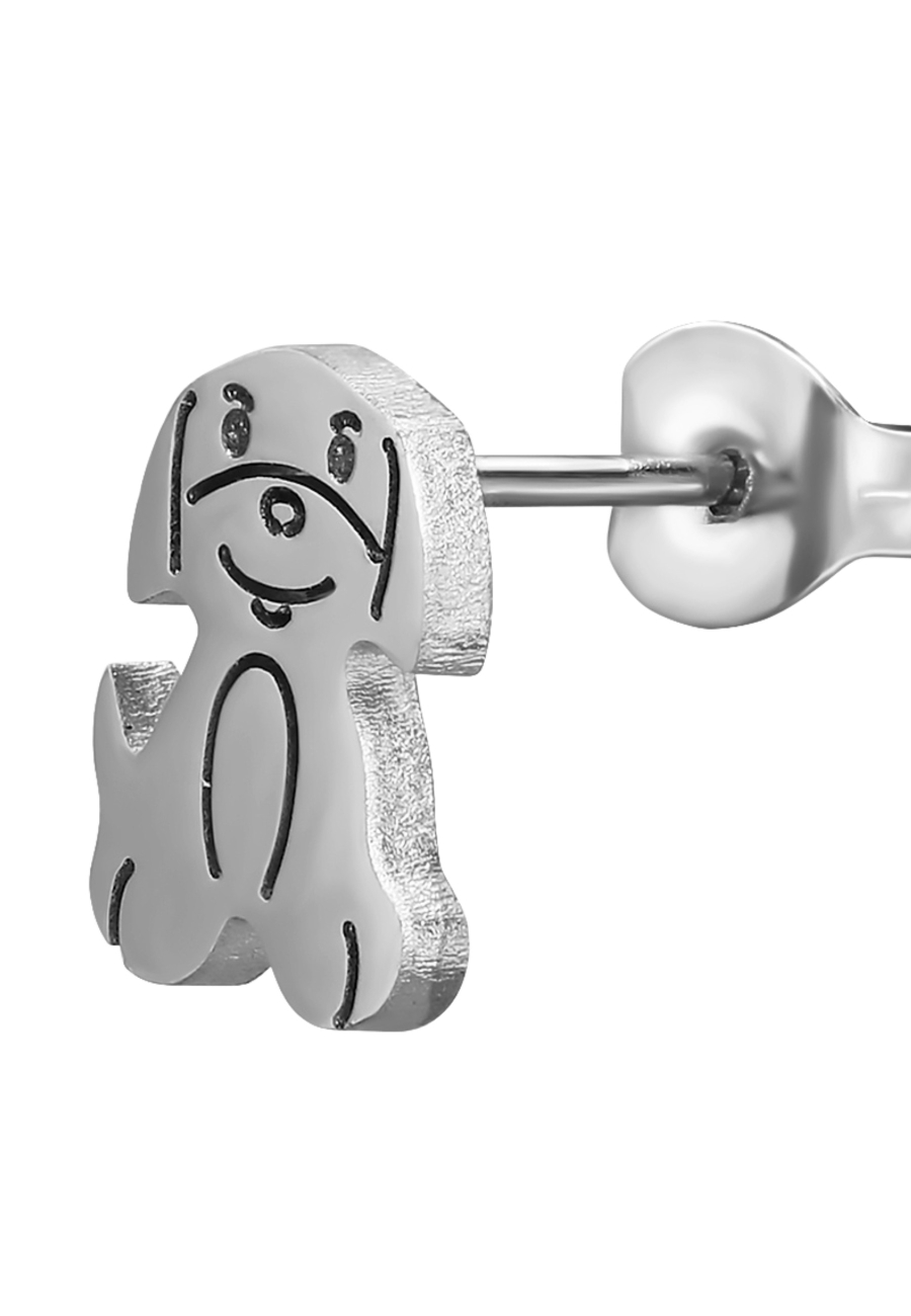 Puces d'Oreilles Chiot en Acier Inoxydable