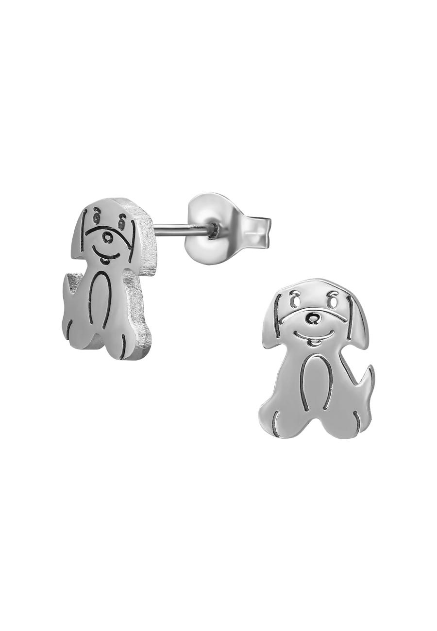 Puces d'Oreilles Chiot en Acier Inoxydable