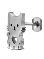 Cat with Heart Stainless Steel Ear Studs