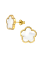 Cloud Stainless Steel Ear Studs with Shell/Imitation Stone