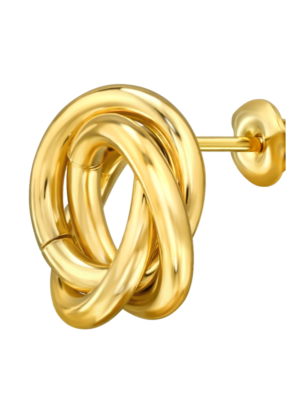 Twisted Stainless Steel Ear Studs