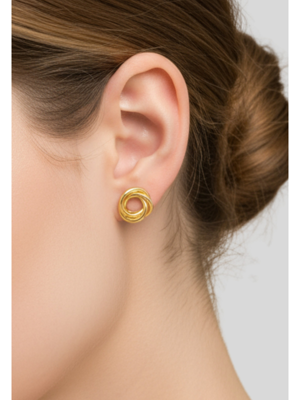 Twisted Stainless Steel Ear Studs