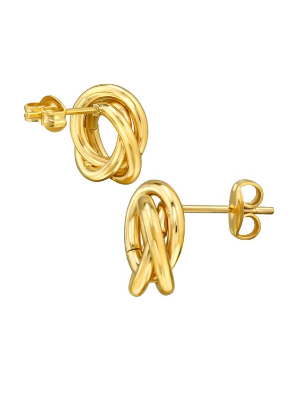 Twisted Stainless Steel Ear Studs