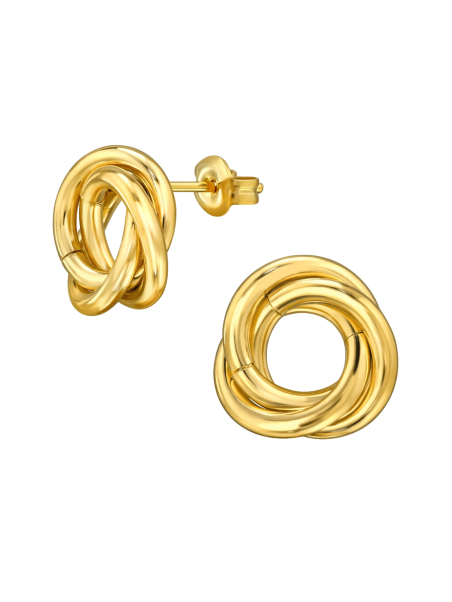Twisted Stainless Steel Ear Studs