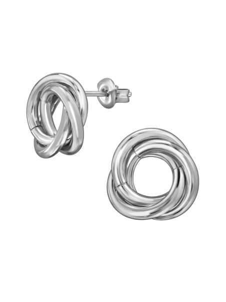 Twisted Stainless Steel Ear Studs