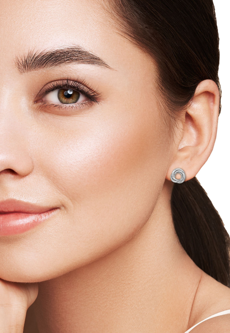 Twisted Stainless Steel Ear Studs