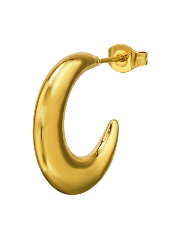 Puces d'Oreilles Demi-Créoles en Acier Inoxydable