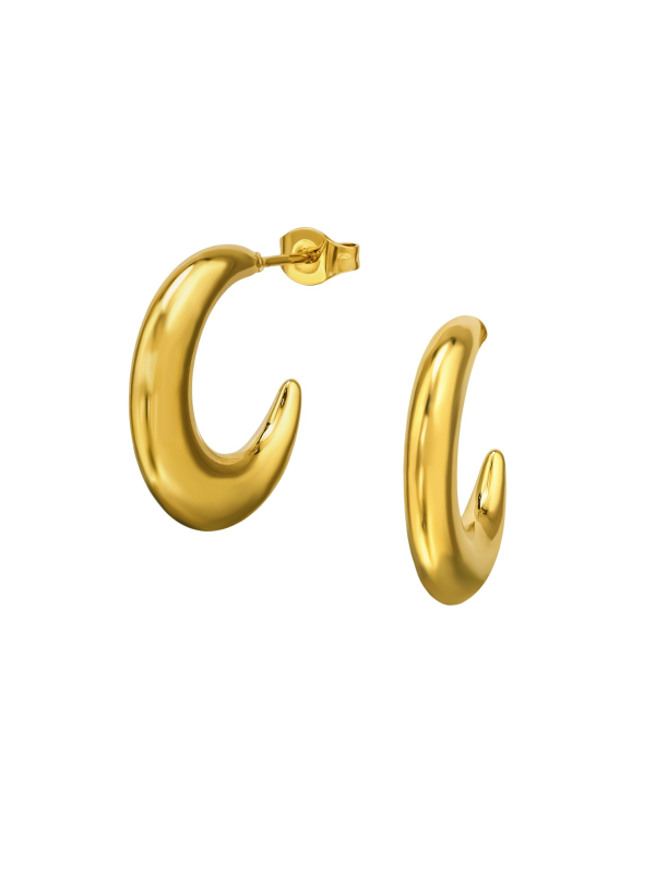 Half Hoop Stainless Steel Ear Studs