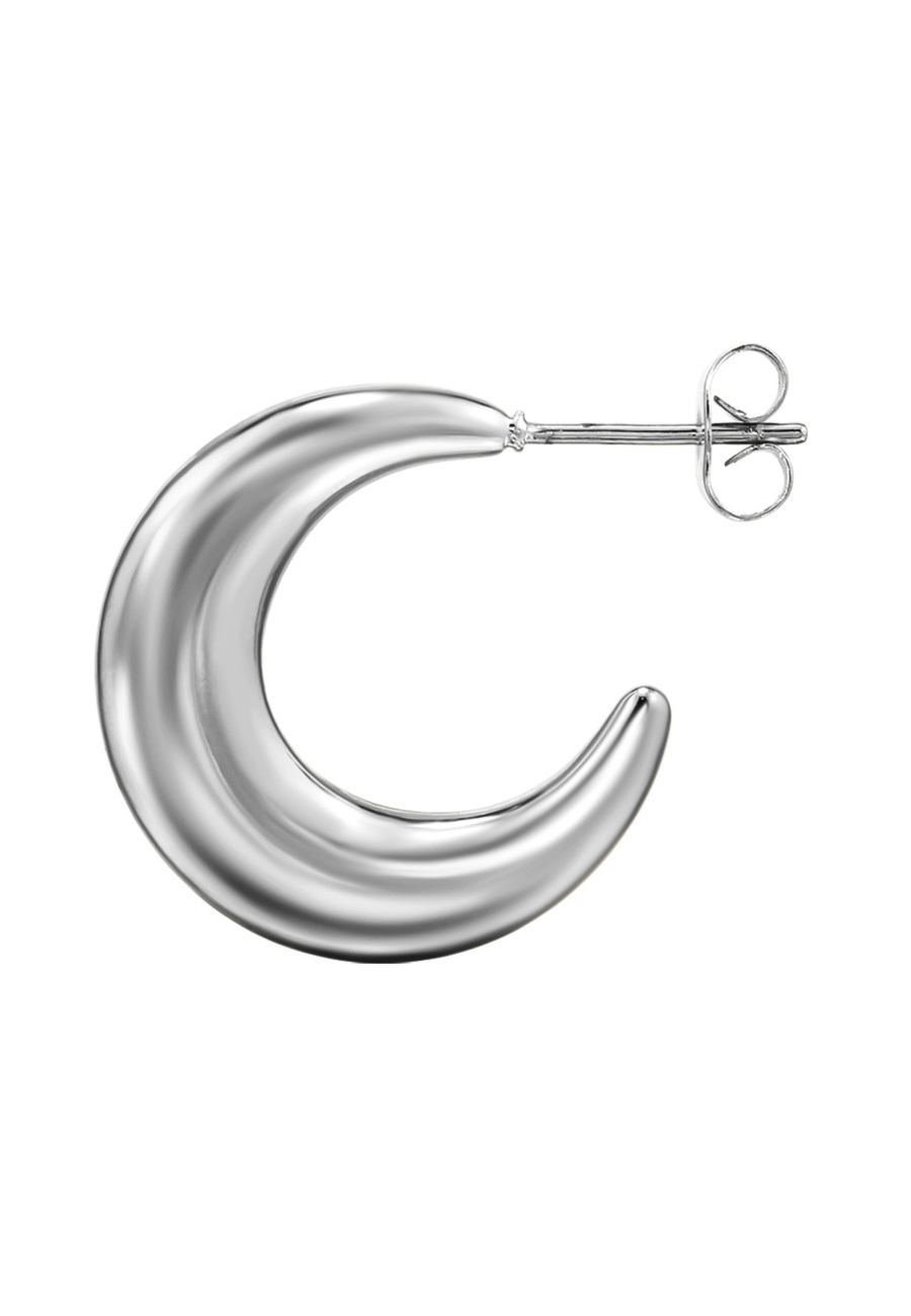 Puces d'Oreilles Demi-Créoles en Acier Inoxydable