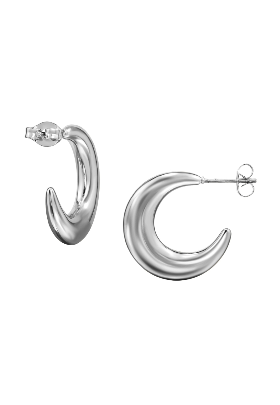 Halbe Creolen/Ohrstecker aus Edelstahl