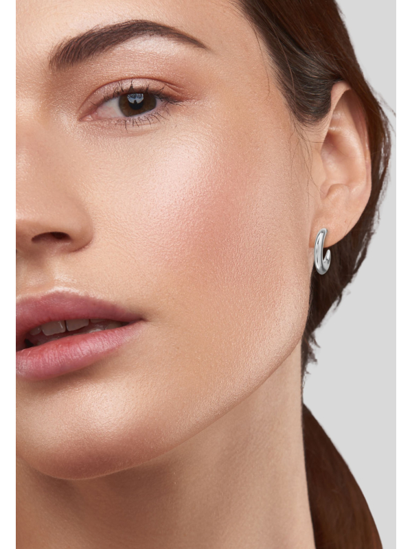 Half Hoop Stainless Steel Ear Studs