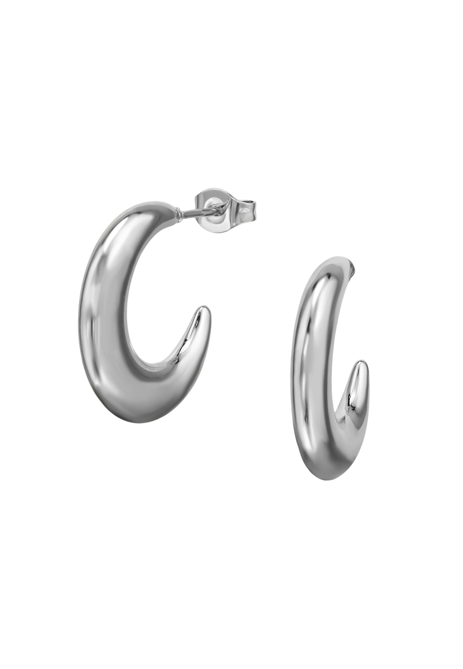 Puces d'Oreilles Demi-Créoles en Acier Inoxydable