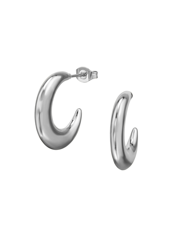Half Hoop Stainless Steel Ear Studs