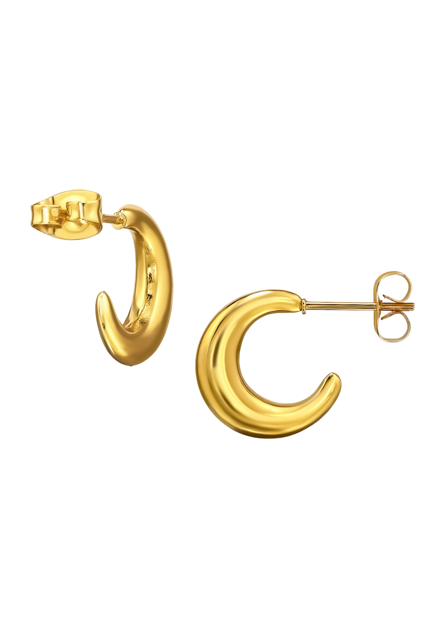 Puces d'Oreilles Demi-Créoles en Acier Inoxydable