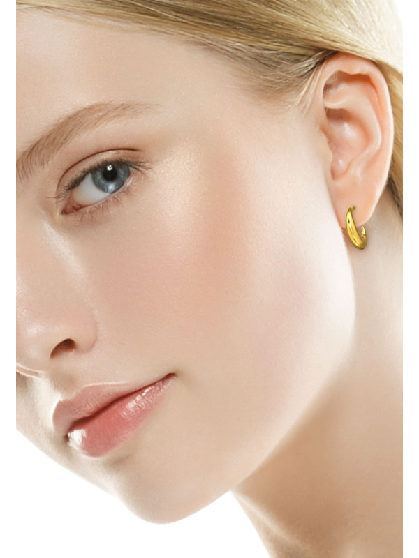 Half Hoop Stainless Steel Ear Studs