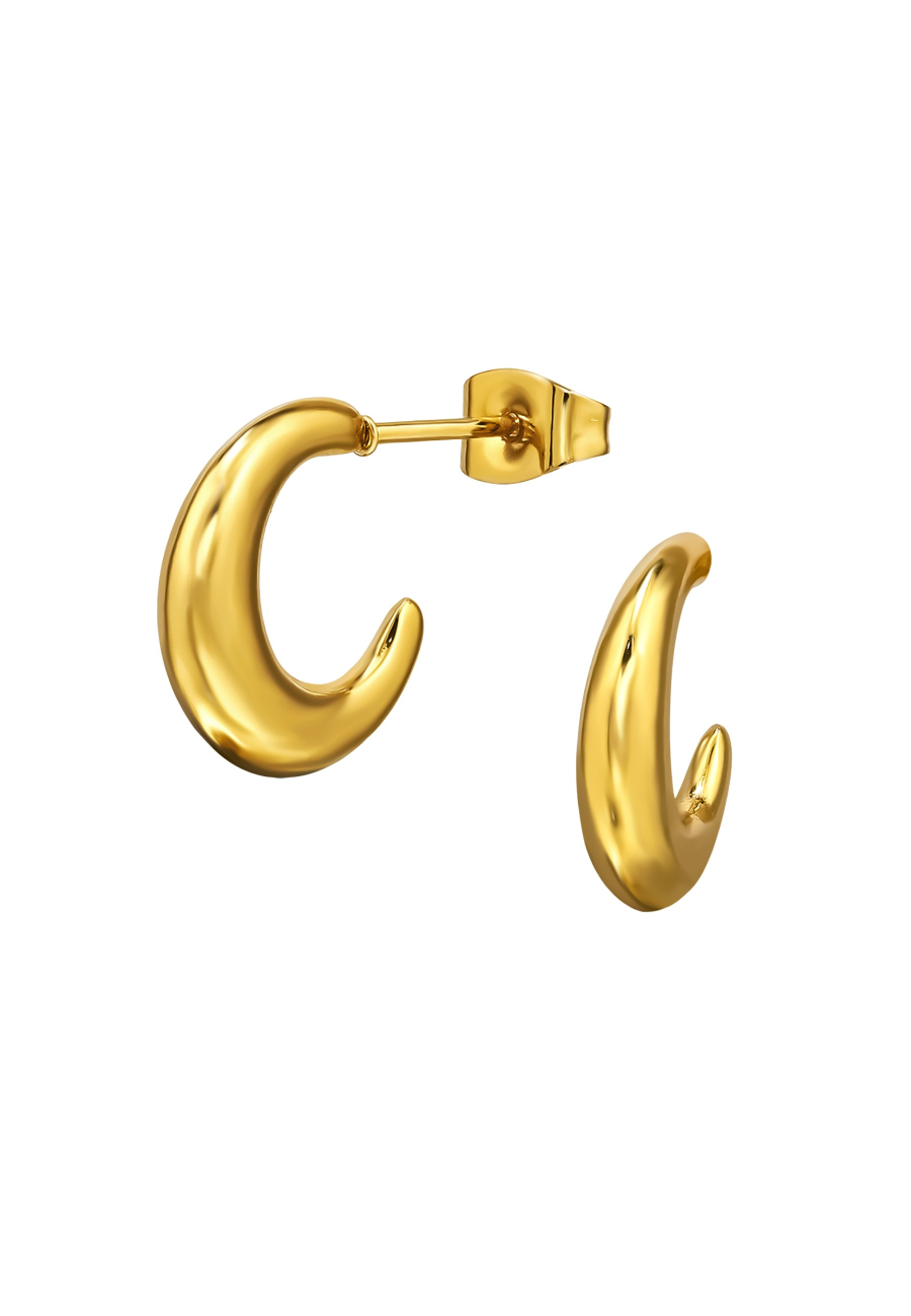 Halbe Creolen/Ohrstecker aus Edelstahl