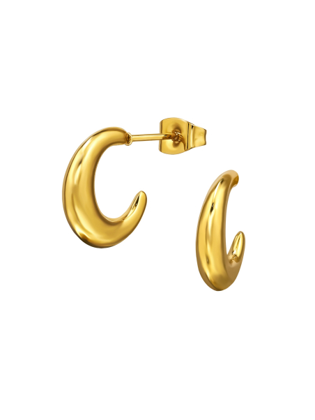 Halbe Creolen/Ohrstecker aus Edelstahl