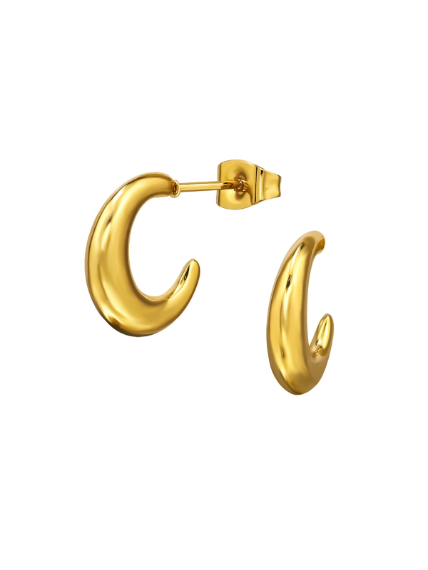 Halbe Creolen/Ohrstecker aus Edelstahl