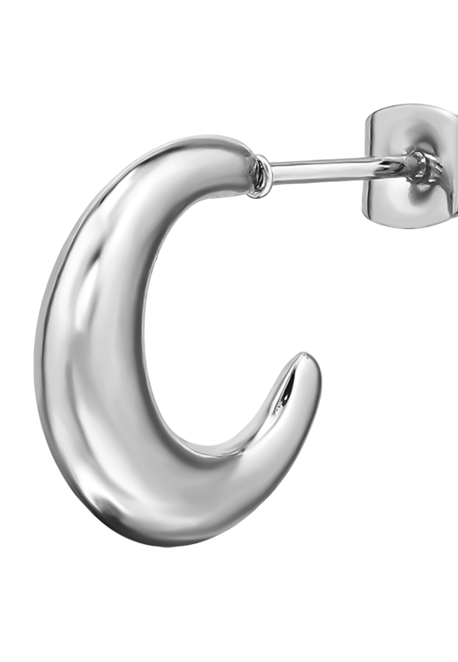 Half Hoop Stainless Steel Ear Studs