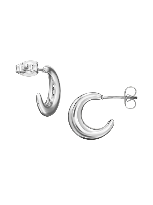 Half Hoop Stainless Steel Ear Studs
