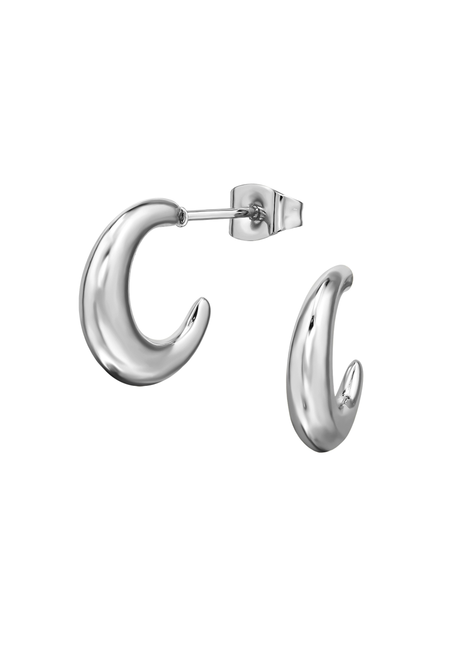 Half Hoop Stainless Steel Ear Studs