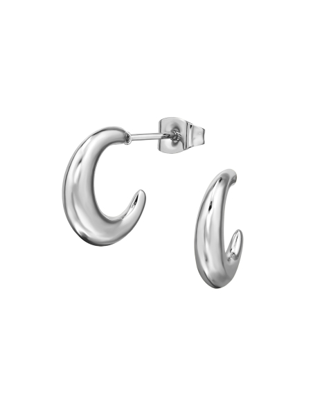 Half Hoop Stainless Steel Ear Studs
